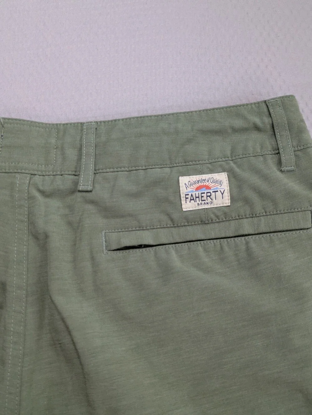 Faherty Mens All Day Shorts Size 31 Green Chino Casual Golf Business Travel